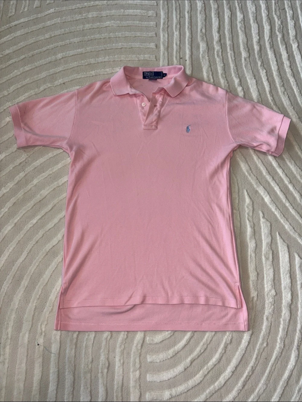Ralph Lauren Light Pink Polo Shirt with Embroidered Pony